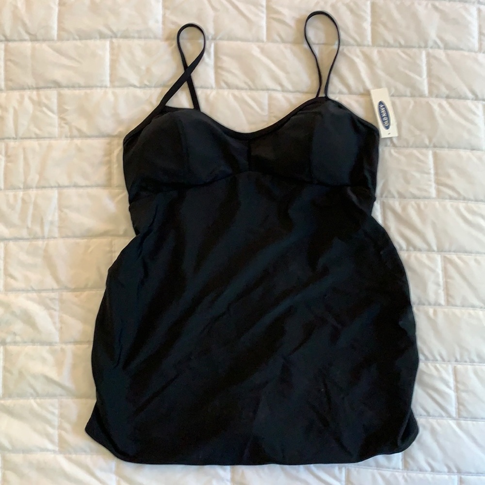 Old navy black maternity swimsuit tankini NWT